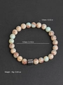 Tiger eye and black stone beaded magnetic bracelet with detailed product dimensions - 6245L Shoushan Stone
