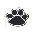 Black and white cat paw embroidered DIY patch measuring 7.2cm by 5.7cm for clothing - Small Cat Paw (With Adhesive Backing)