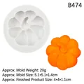 Halloween pumpkin silicone mold for chocolate and candy with 4x4cm finished dimensions - 1#B474 Pumpkin / Gray