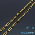 Collana a catena con maglie d'oro intrecciate da donna, peso 11g e misura 500x4mm - 50cm / Oro