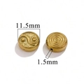 Golden stainless steel tai chi and concentric circle beads for DIY jewelry making - Tai Chi-Gold