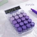 Transparent purple mechanical calculator with gradient keys and 10-digit display - Gradient Purple 819pro