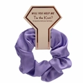 Elegante elastico per capelli in raso viola su biglietto a forma di diamante per damigelle - Viola Taro (Viola Chiaro)