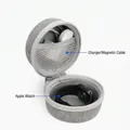 Estuche rígido de EVA para Apple Watch y accesorios con bolsillo de malla portátil - Gris