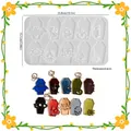 Halloween coffin resin mold for bat pumpkin ghost earrings and keychains jewelry making - Halloween Elements Pendant