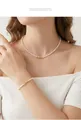 Elegant natural freshwater pearl bracelet and necklace set with gold accent pieces - 19# Shell Bead Gold Flakes Bracelet