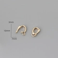 18k gold plated copper earring hooks jewelry making parts with 10mm height dimensions - 18K Gold Plated (Universal Clasp)