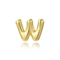 Detailed macro view of smooth 18K gold plated letter W balloon pendant necklace charm - Letter W (Pendant)