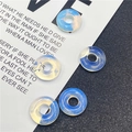 Blue and white swirl pattern 5x15mm large hole stone beads for DIY jewelry making - Synthetic Opalite 1PC