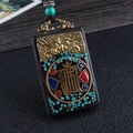 Ebony Six Character Mantra Nepal Single Pendant