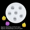 Mini bow tie shape 6-cavity white silicone mold for chocolate and fondant crafting - Bowknot Cake Shape / Translucent