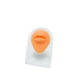 Silicone lip model for piercing practice on a transparent acrylic display stand - Meat Color (Mouth) With Stand