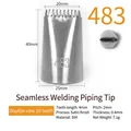 304 stainless steel piping tip model 483 with 10-tooth seamless weld design for baking - 483 (Double-Row 10-Teeth)