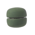 Olive green matte magnetic hijab clip with spherical design for scarf styling - Olive Green