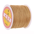 Spool of golden khaki #72 jade cord for DIY jewelry weaving and handcrafted necklaces - Khaki