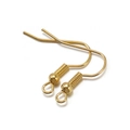 Ganci per orecchini dorati con perline e asole per accessori di gioielleria fai-da-te - 200 pezzi/confezione / Oro