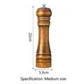 Manual oak pepper grinder with ceramic core in medium size, height 22cm and diameter 5.5cm - 8 Inch Grinder - Antique Color (Bubble Bag)