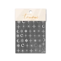 Pegatinas 5D para uñas de estilo japonés con diseños blancos de luna y estrellas celestes - Magia de Luna y Estrellas Blancas (to1932)
