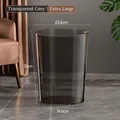 Extra large transparent grey waste bin in premium PET plastic for modern home interiors - Smokey Grey - X-Large