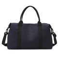 Dark blue oxford sports gym bag with large capacity and sturdy black handles - Blue