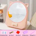 Set specchio trucco fai-da-te a orecchie di gatto rosa con strass e kit attrezzi - Specchio Orecchie di Gatto + Kit Fai da Te Strass / Rosa