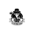 Detailed plague doctor enamel pin with 'I am the cure' text banner on white background - XZ2999-I Am The Cure Medicine Bottle