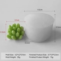 3D cactus candle silicone mold for DIY resin, size 4.2x4.2x2.9cm with 35g weight - Succulent H-0558