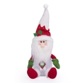 Christmas gnome candy jar with knitted red hat and white beard for holiday storage - Large / Santa Claus