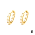 18K gold-plated huggie hoop earrings with baguette-cut sparkling cubic zirconia - White Zirconia