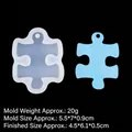 Translucent heart puzzle silicone mold for DIY resin keychains and pendants - 1# 17-331 Transparent