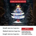 Blue Christmas tree static window clings available in three sizes for festive decoration - wmsd-15 [Static Glue-Free] / Small [45*60CM]
