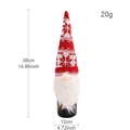 Christmas gnome wine bottle cover in red and white knit with long white beard detail - Forest Gnome Cover A-Snowflake