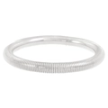 Chic silver multilayer elastic bracelet with retro textured wrap design for women - Silver - Single Line Style (A-1425)