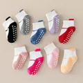 Chaussettes antidérapantes bébé avec pointes colorées et picots de silicone blancs - Chaussettes de sol unies antidérapantes / Rose vif / 8 Mois-2 Ans XS (Longueur de pied 9-12cm)