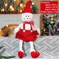 Weihnachts-Schneemann-Plüschfigur mit rotem Strickoutfit und Schal, Höhe 60 cm - Schneemann