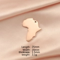 Colgante mapa de África en oro rosa sobre seda rosa para accesorios de joyería - Oro rosa