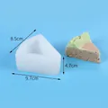 Triangle cake slice silicone mold for DIY baking and soap making with size dimensions - Cake Slice-50-3099-D