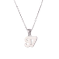 Classic silver stainless steel necklace with a minimalist number 1997 pendant charm - Silver (97)