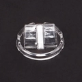 Clear plastic ring display stand with circular base for jewelry counter storage - Round Base Transparent