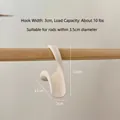 White S-shaped plastic bag hanger for closet rods, 11x11x3cm minimalist storage hook - Bag Hook (1 Pack) / White