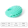 Mint green silicone pet molar toy with textured teeth cleaning surface for dogs - Shell Style / Green