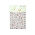 Exquisite crystal diamond nail stickers with pink roses, golden butterflies and bows - Rose Butterfly 5D Embossed Nail Art Sticker (MS878)
