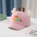 Cappellino da baseball rosa per bambini con scritta Bee 3D e simpatiche antenne - Ape Rosa