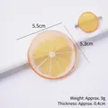 Artificial yellow lemon slice PVC keychain charm with 5.5cm diameter for props - 5.5cm Small Orange Lemon Slice - No Buckle