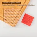 Christmas reindeer patterns fondant embossing mold with red rubber stamp and clear acrylic plate - SY0142-Christmas Lights A / 10x10cm