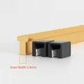 Paraspigoli in silicone animali a forma di T dorata con larghezza interna 5-6mm - Angolo a T Stretto Nero