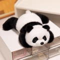 Lying panda plush toy in classic black and white soft faux fur for kids and girls - Panda