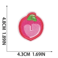 Detailed view of pink peach embroidered patch showing precise 4.8cm x 4.3cm measurements - Pink Gradient Peach (W25SG-06-37)
