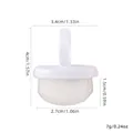 White nail dust brush with ring handle and fine fiber bristles, weighs only 7g - White Ring Cleaning Brush