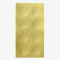 8er-Pack goldene geprägte Wachssiegel-Aufkleber mit Best Quality Text auf weißem Grund - Beste Qualität